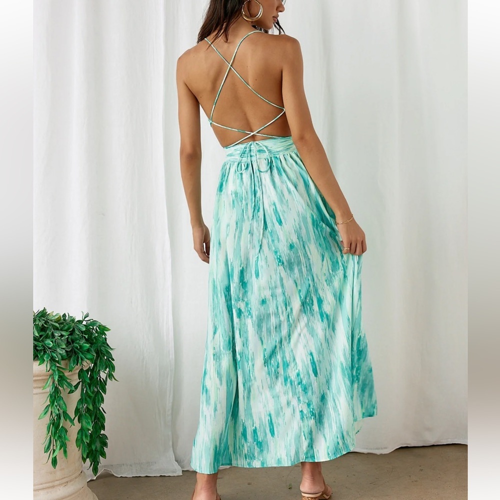 Poolside Chill Maxi Dress Green — image 6 of 7